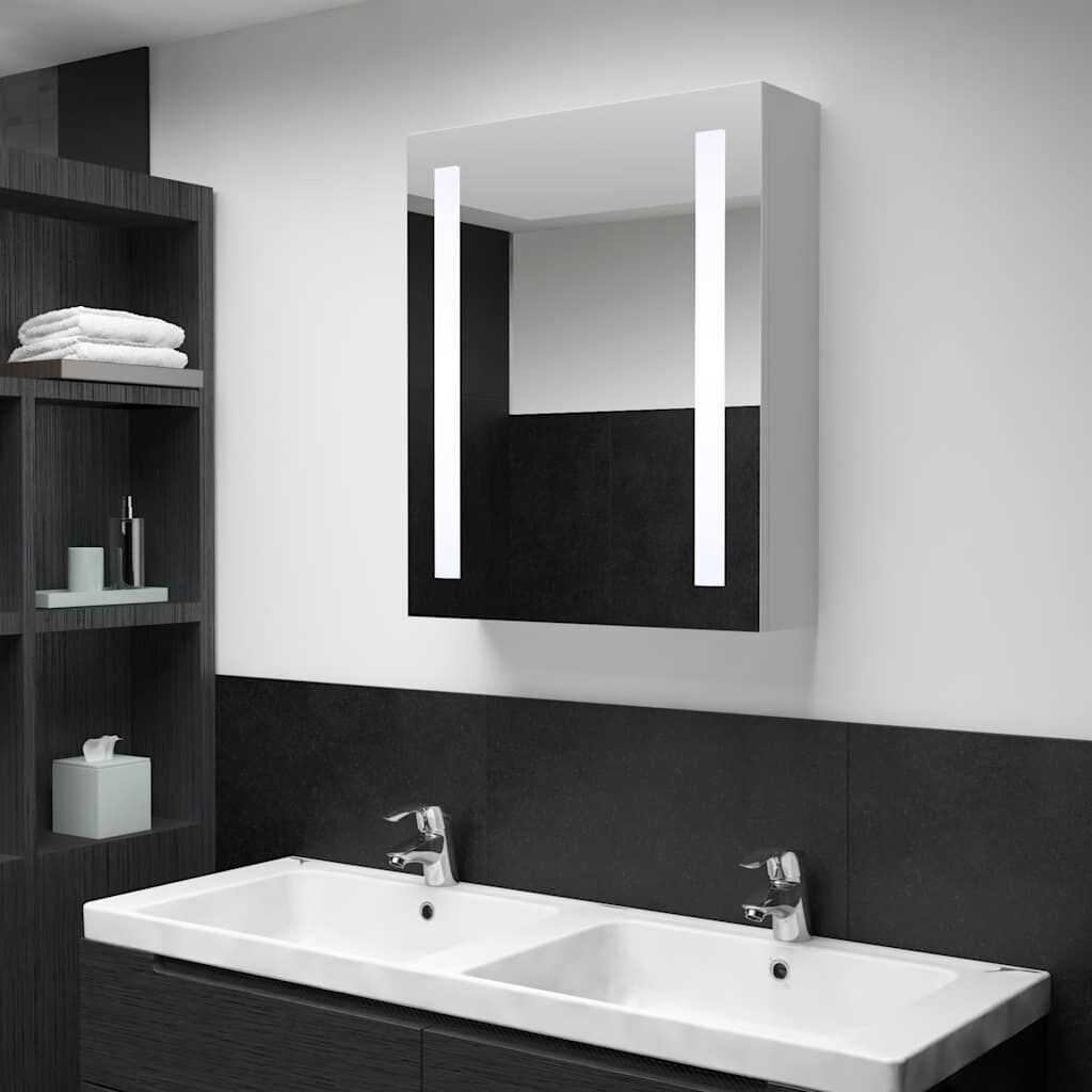Armoire à Miroir Salle de Bain LED 50x13x70 cm
