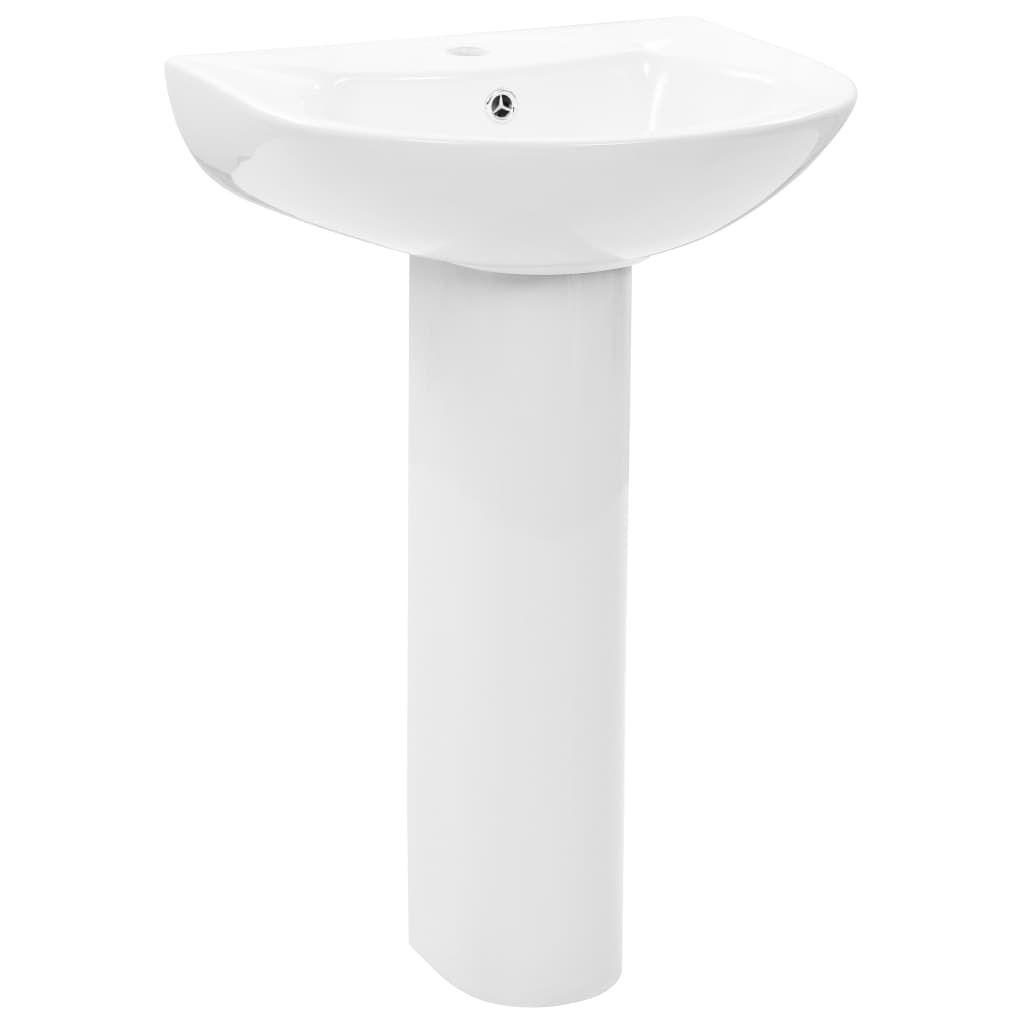 Vasque autoportante sur socle céramique blanc 520x440x190 mm