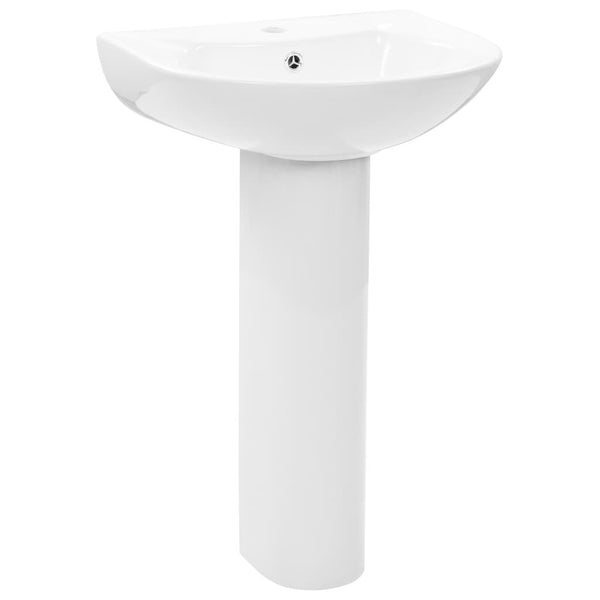 Vasque autoportante sur socle céramique blanc 520x440x190 mm