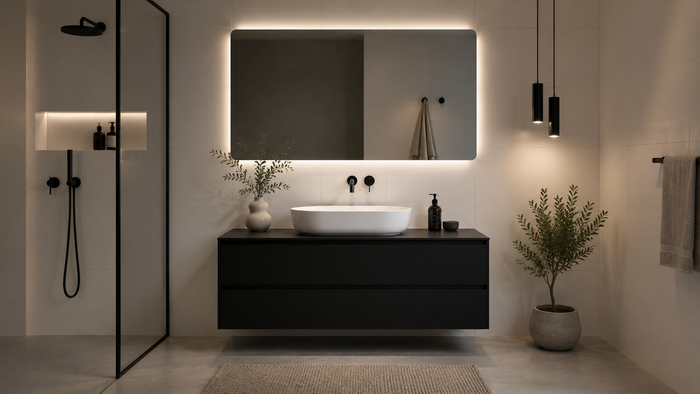 Ensemble meuble vasque miroir salle de bain