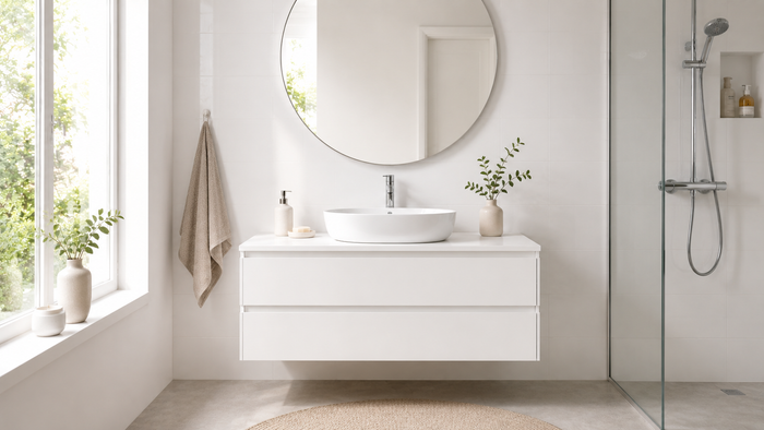 Meuble salle de bain blanc