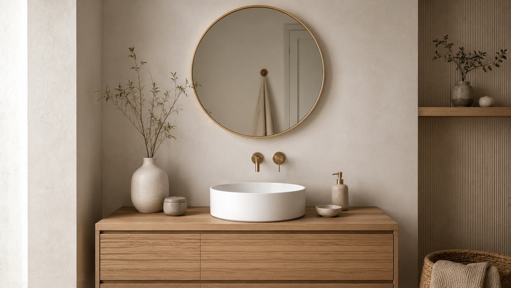 Miroir rond salle de bain