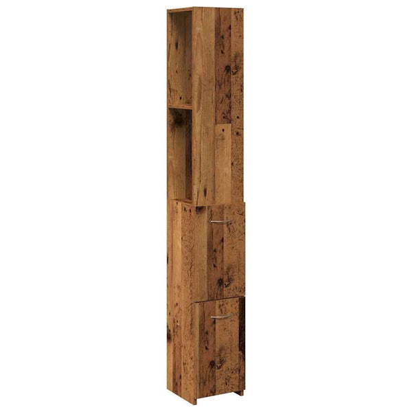 Colonne de salle de bain vieux bois 25x25x170 cm