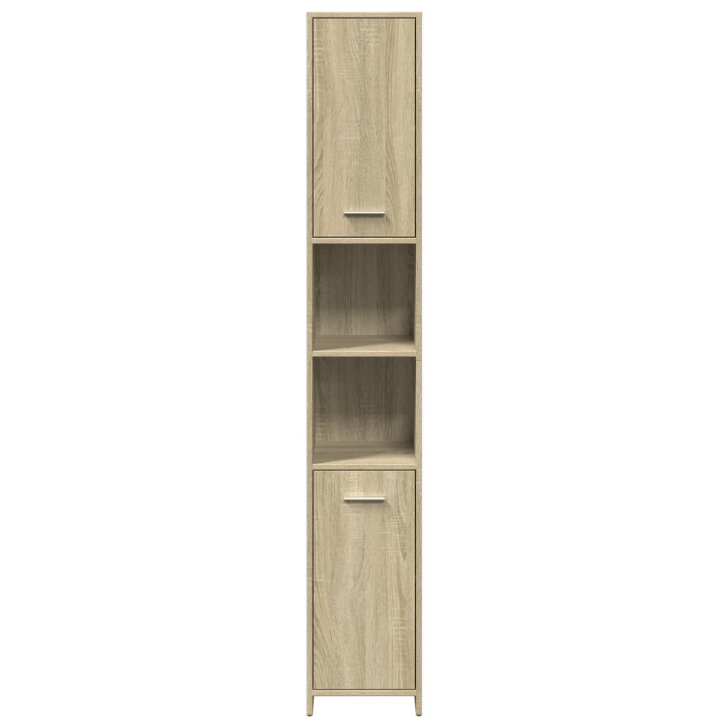 Colonne de salle de bain chêne sonoma 30x30x183.5 cm