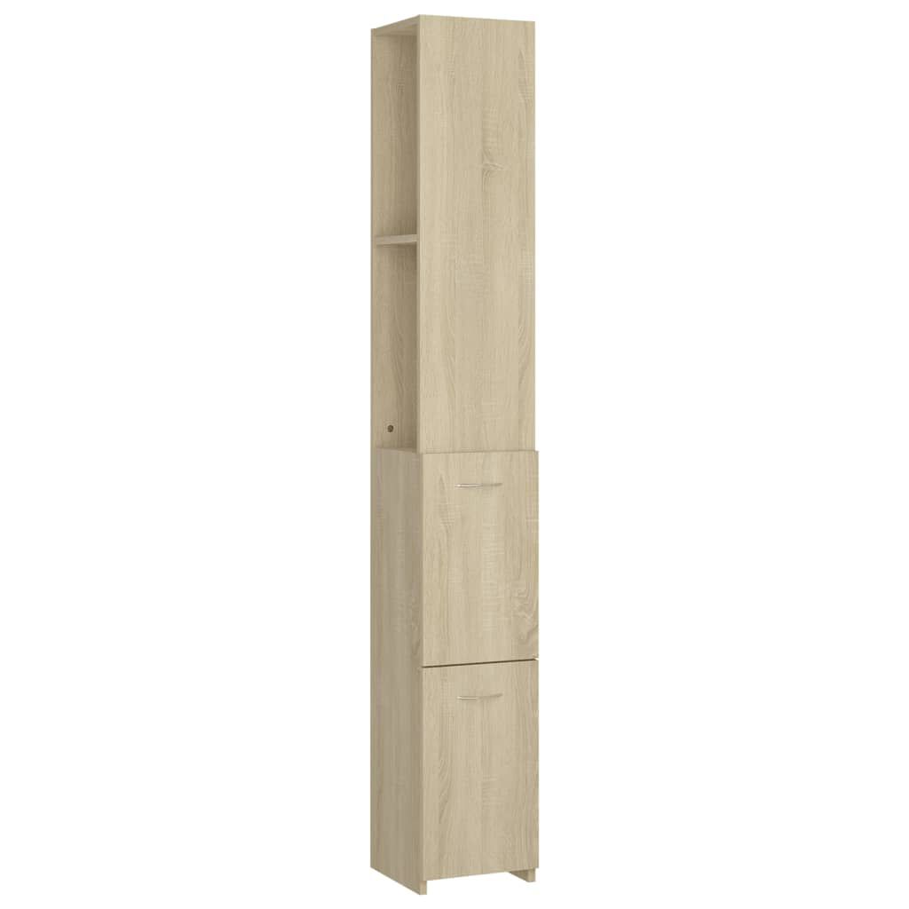 Armoire Colonne de Salle de Bain Chêne Sonoma - 25x26,5x170 cm