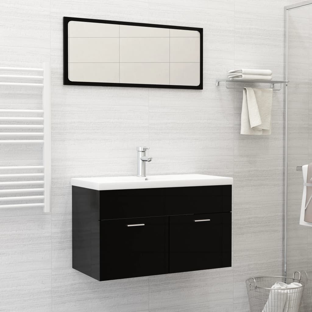 Lavabo Encastré avec Robinet Céramique 81 x 39 x 18 cm - Blanc