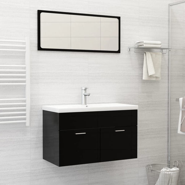 Lavabo Encastré avec Robinet Céramique 81 x 39 x 18 cm - Blanc