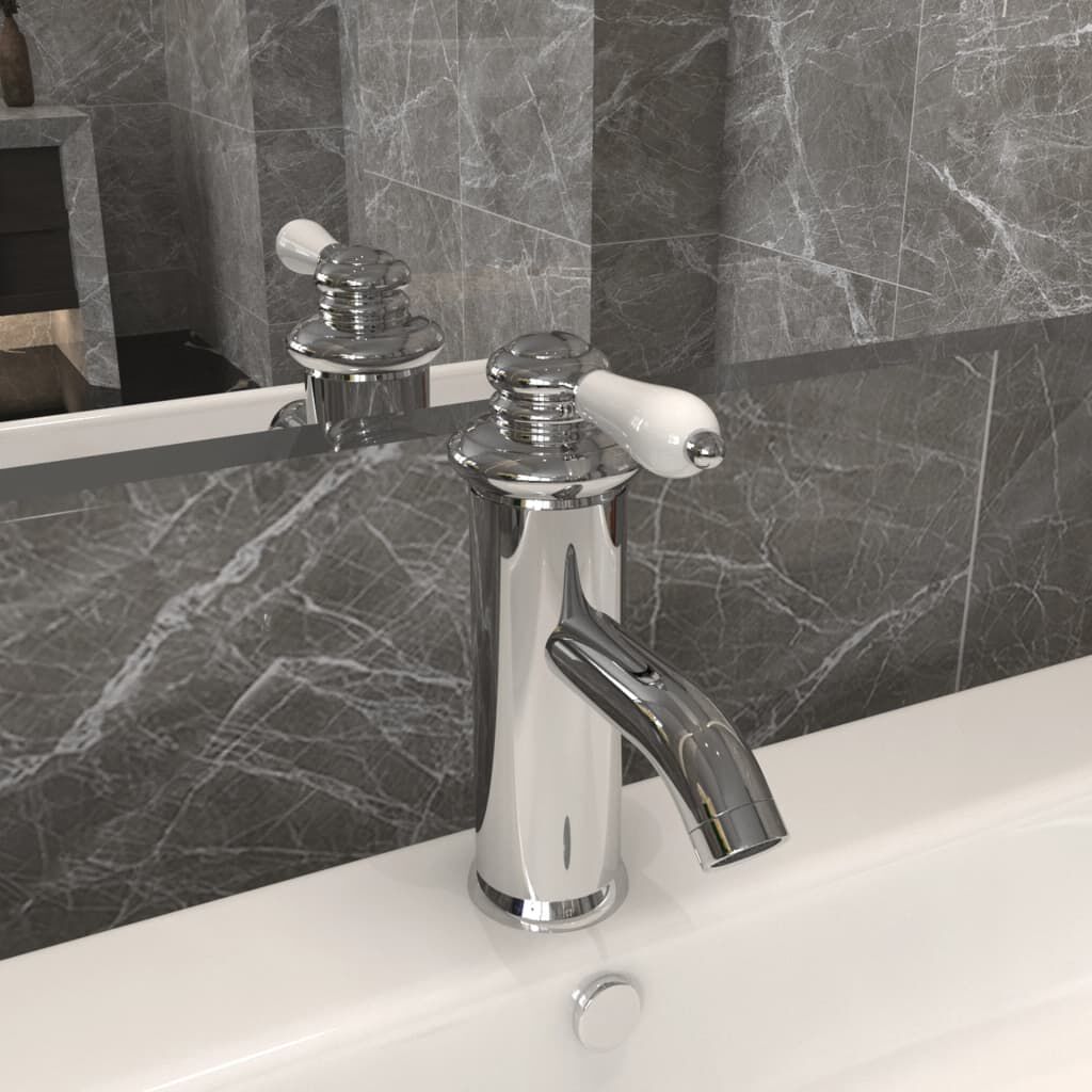 Robinet de Lavabo Salle de Bain Finition Chromée 130x180 mm