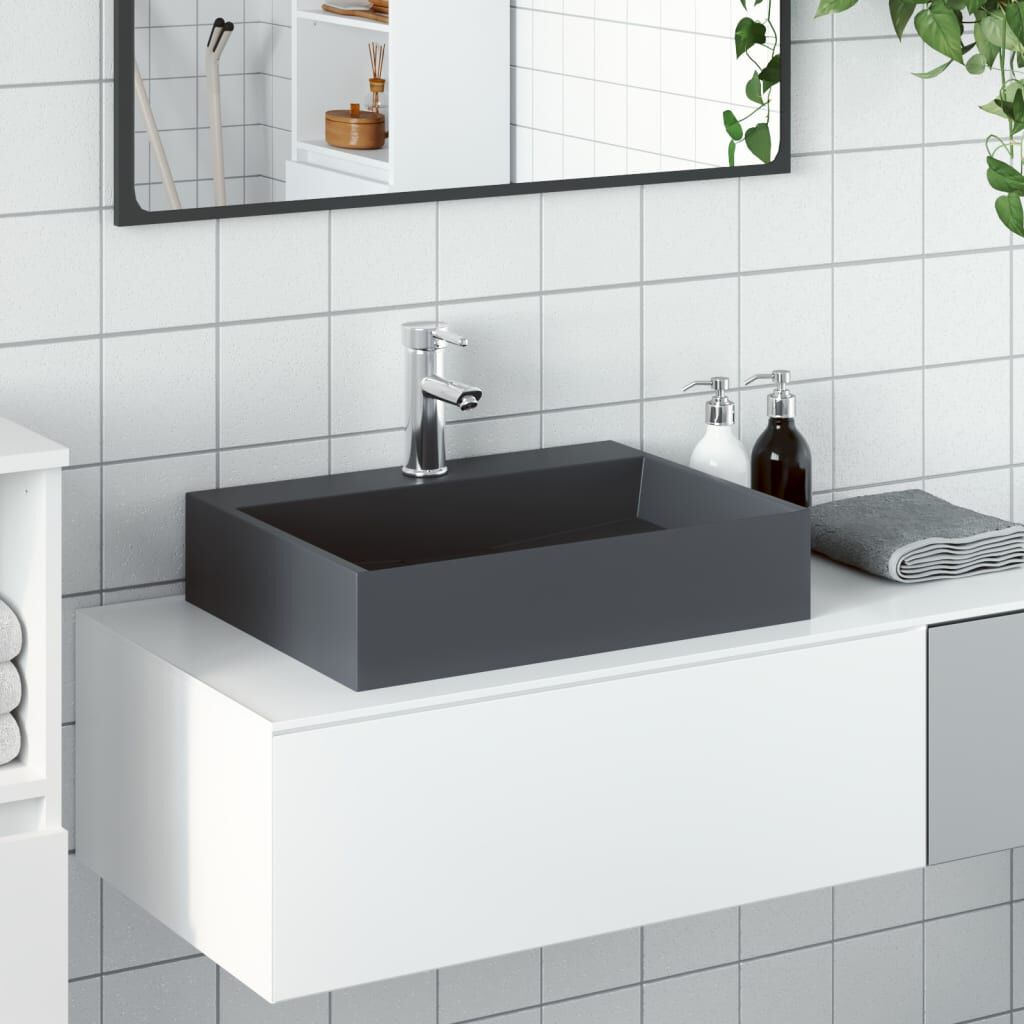 Vasque Fonte Minérale Anthracite 50x38x11 cm