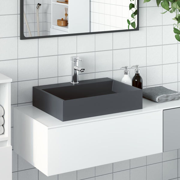 Vasque Fonte Minérale Anthracite 50x38x11 cm