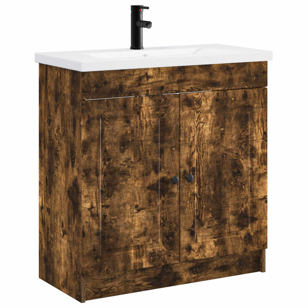 Ensemble Mobilier Salle de Bain Chêne Fumé 56x37,5x81 cm