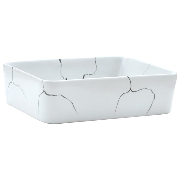Vasque à Poser Rectangulaire 46x35,5x13 cm Céramique - Blanc