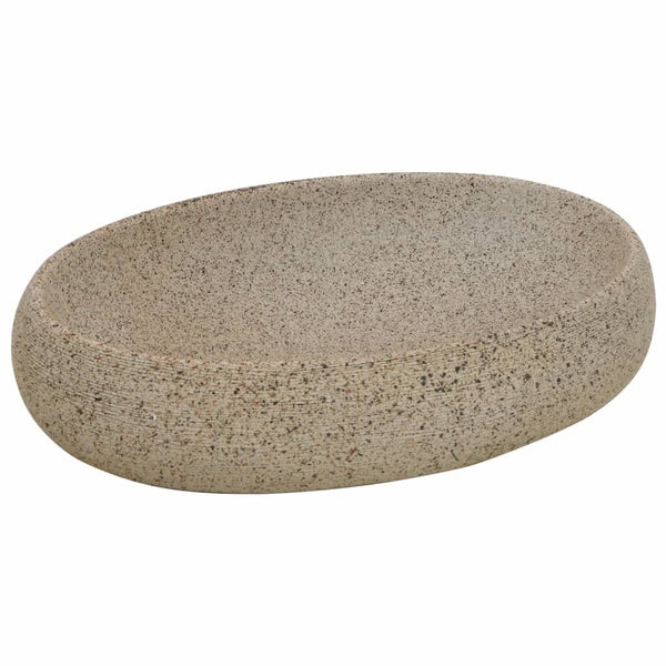 Vasque à Poser Ovale 59x40x15 cm Céramique - Couleur Sable