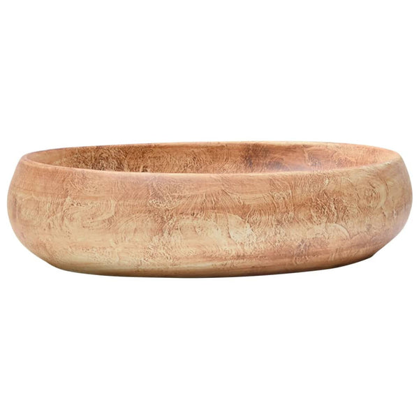 Vasque à Poser Ovale 59x40x15 cm Céramique - Marron