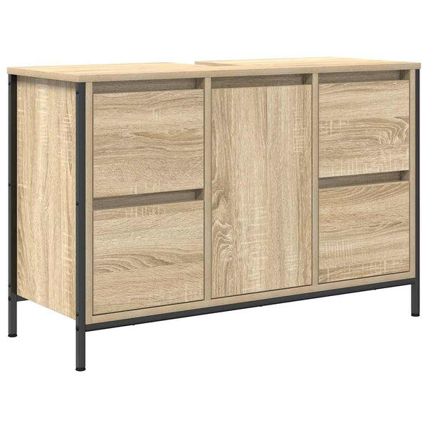 Meuble sous-vasque avec Tiroirs Chêne Sonoma 90x34,5x60 cm