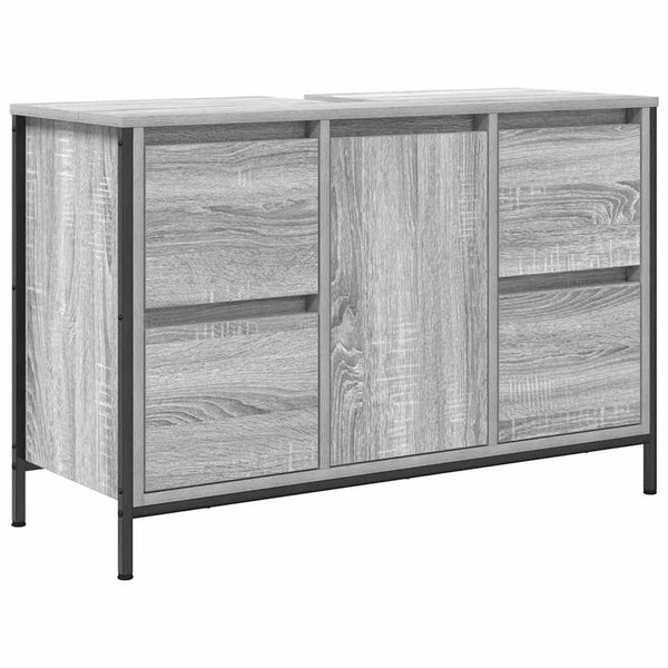 Meuble sous-vasque avec Tiroirs Sonoma Gris 90x34,5x60 cm