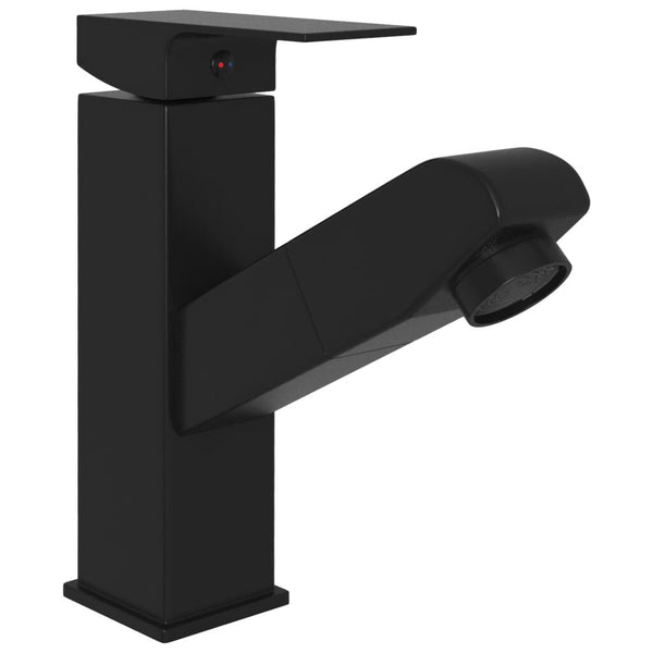 Robinet Lavabo Rétractable Finition Noire 157x172 mm