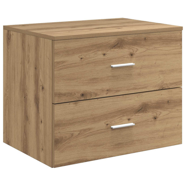 Meuble de Salle de Bain Suspendu Chêne Artisanal 62,5x44,5x50 cm