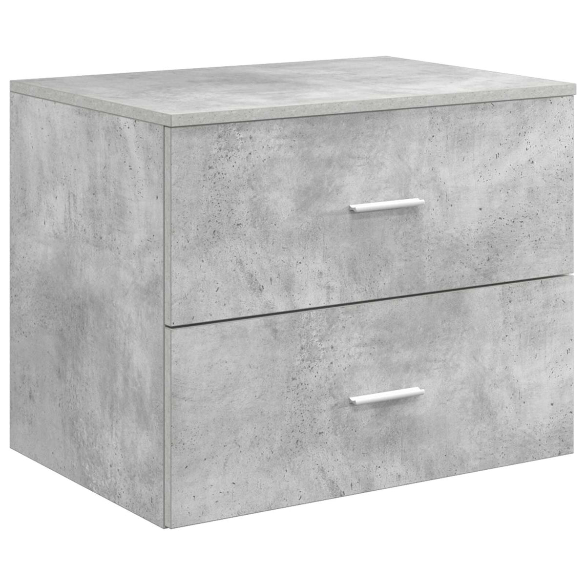 Meuble de Salle de Bain Suspendu Gris Béton 62,5x44,5x50 cm
