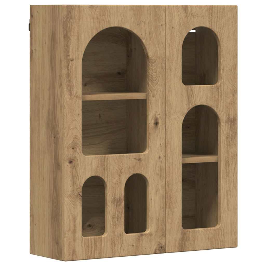 Armoire Suspendue avec Étagère Chêne Artisanal 59x20x71,5 cm