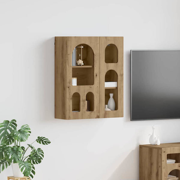 Armoire Suspendue avec Étagère Chêne Artisanal 59x20x71,5 cm