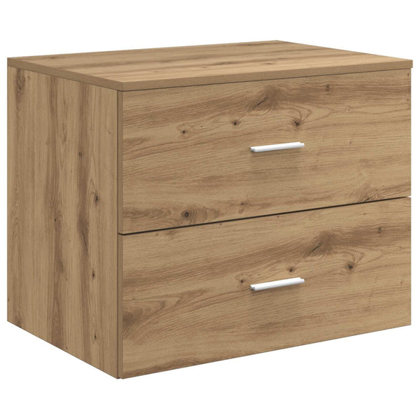 Meuble de salle de bain suspendu chêne artisanal 62.5x44.5x50 cm