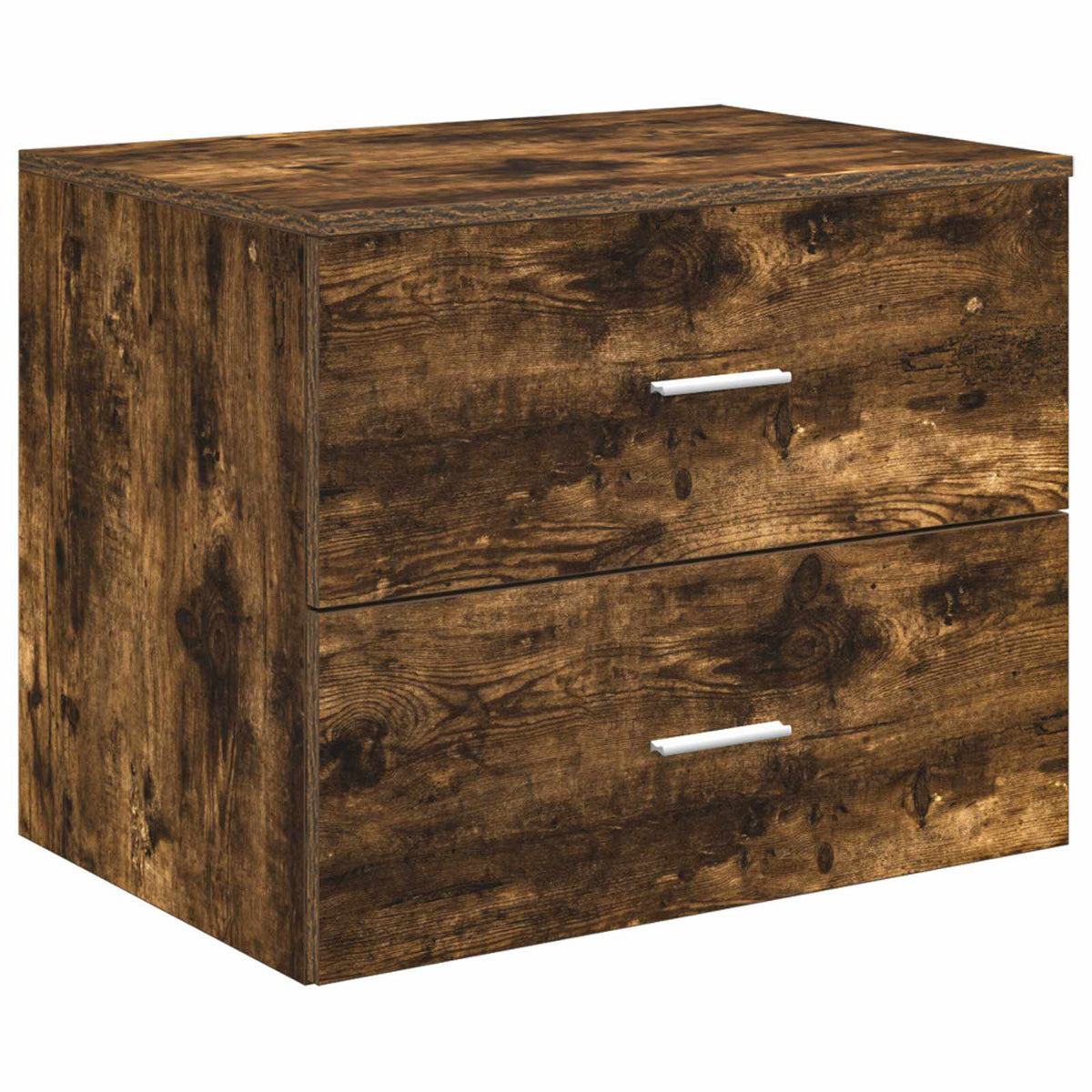 Meuble de salle de bain suspendu chêne fumé 62.5x44.5x50 cm