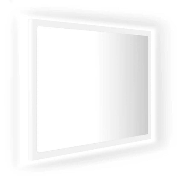 Miroir LED de Salle de Bain Blanc - 60x8,5x37 cm