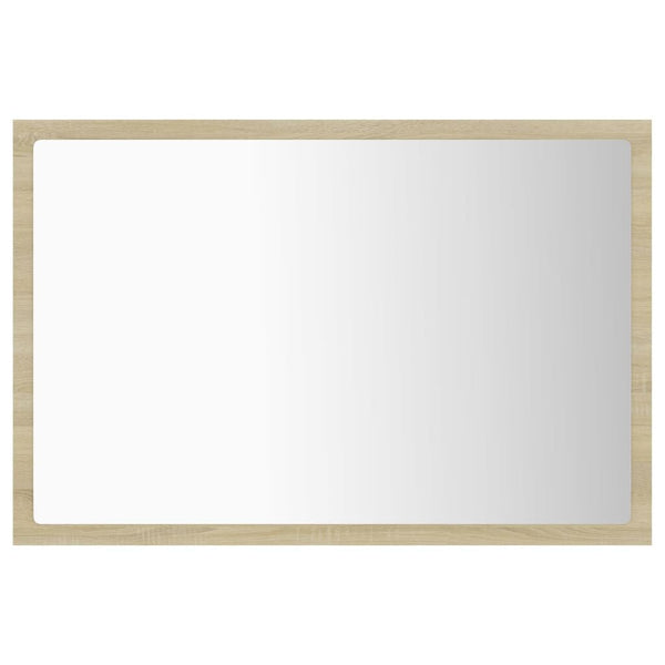 Miroir LED de Salle de Bain Chêne Sonoma - 60x8,5x37 cm